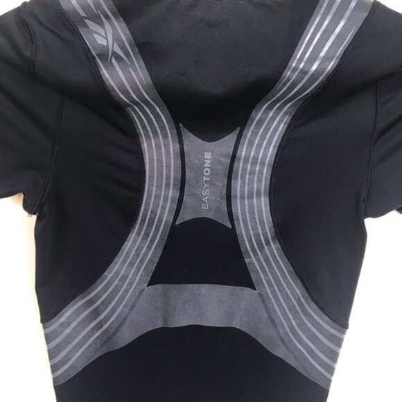 Reebok Easy Tone Fitness Workout Mesh Top Short Sleeve Stretch Spandex Sport S - Picture 12 of 16